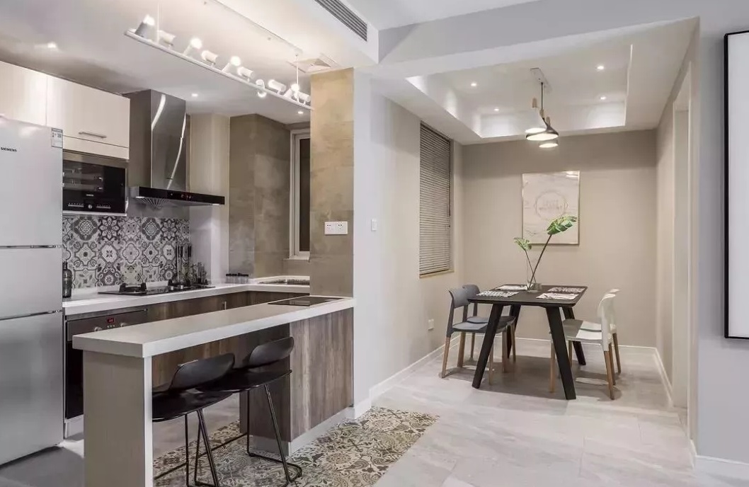 墨綠輕復(fù)古混搭北歐風(fēng)格大戶(hù)型裝修效果圖